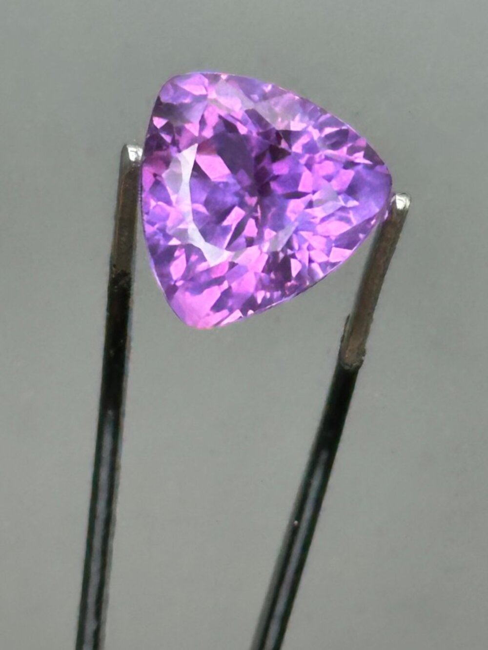 Certified Brilliant Trillion Purple Sapphire